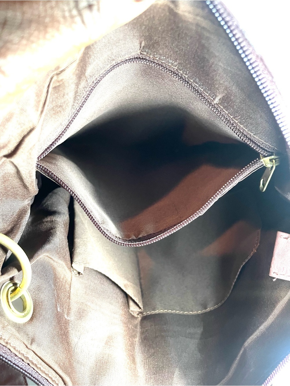 Great American Leather Works Brown 100% Genuine Leather Crossbody Shoulder Bag - Picture 9 of 13